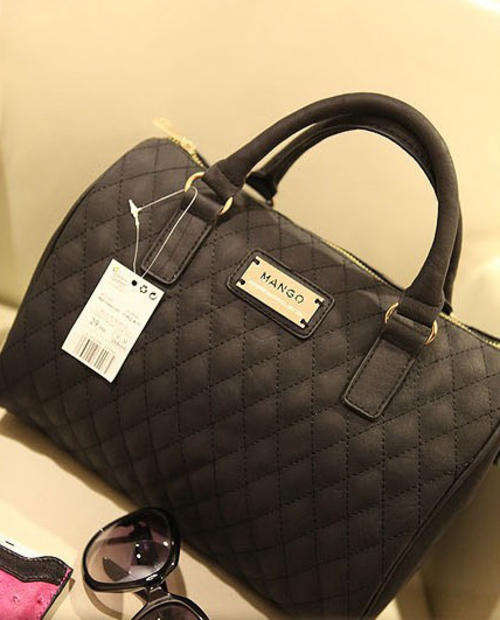 **HOT SELLING** Ladies Messenger Mango Black Plaid Bucket Handbag ***NEW DEAL***