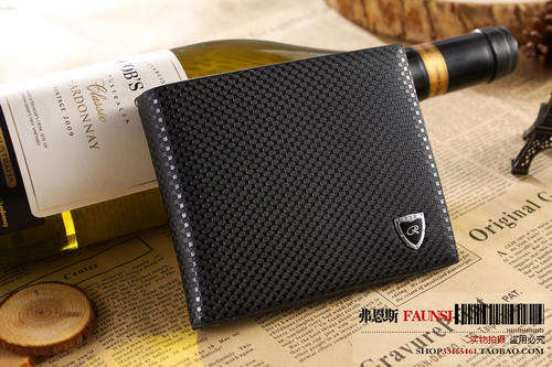 ***GREAT GIFT*** Mens Genuine Leather Dot Pattern Credit Card Wallet {Special offer}