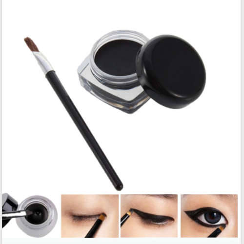 Black Gel Eyeliner + Brush