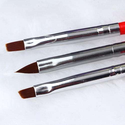 3pcs Brushes for UV Gel and Acrylics