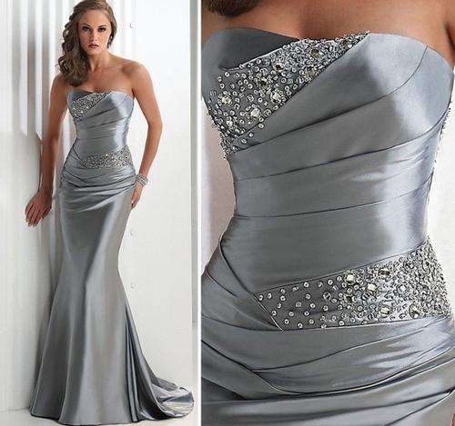TO ORDER:Silver Long Evening Formal/Matric Farewell Gown