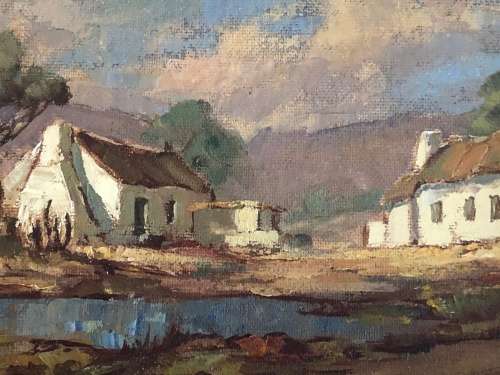 Cape Dutch House Oil Painting by Johan Oldert