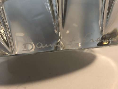 A RARE MID CENTURY DAUM NANCY FRENCH CRYSTAL VASE