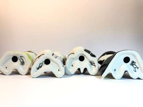 UK POTTER LORNA BAILEY BATMAN INSPIRED PORCELAIN CATS