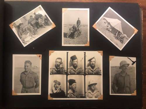 A RARE SA WW2 PHOTO ALBUM OF THE WESTERN DESERT EAST AFRICA CAMPAIGN **over 180 photos**