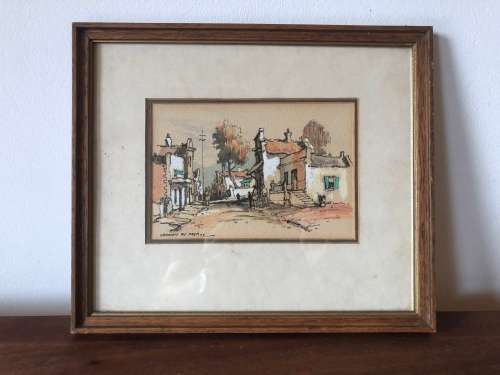 A SMALL DITRICT SIX WATERCOLOUR BY JOHNNIE DE KOCK DATED 1977