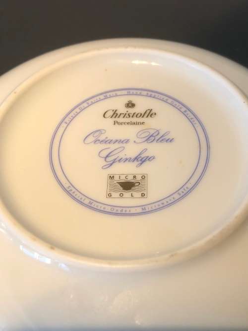 A SMALL FRENCH CHRISTOFLE PORCELAIN BUTTER DISH