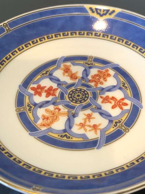A SMALL FRENCH CHRISTOFLE PORCELAIN BUTTER DISH