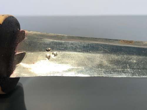 A Tribal Bone Hand Forged Knife