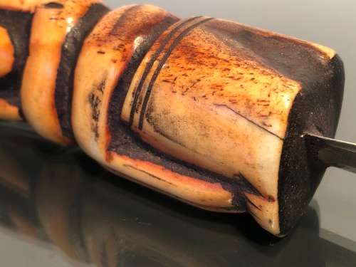 A Tribal Bone Hand Forged Knife