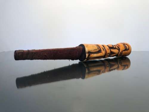 A Tribal Bone Hand Forged Knife