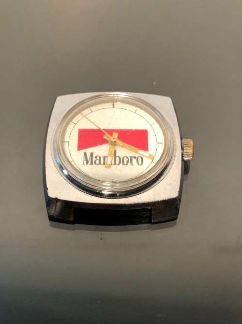 A Rare Marlboro Man Mens Cronel Swiss Wind up Watch 1970s