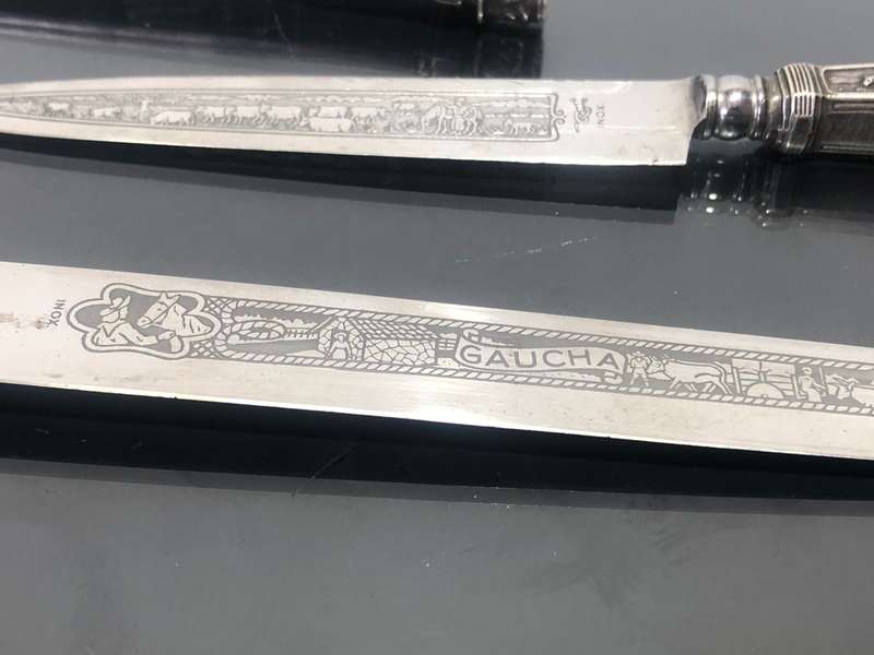 VINTAGE ARGENTINIAN INOX GAUCHO KNIVES