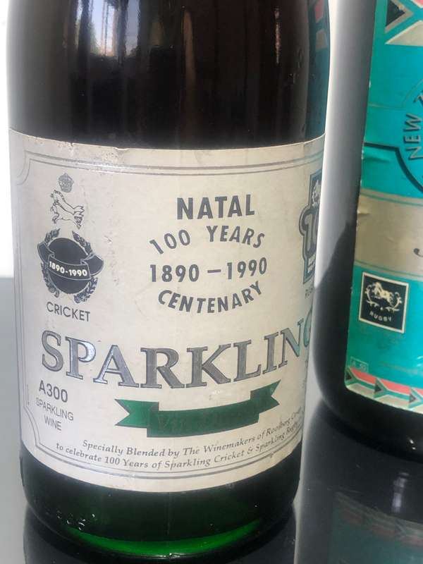 TWO RARE BOTTLES OF RUGBY RELATED BRANDED WINES **NATAL SHARKS ALL BLACKS INTEREST ***