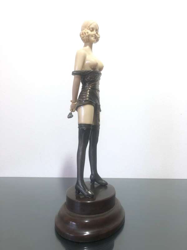 Art Deco Figurine inspired by Bruno Zach  The Whip Girl