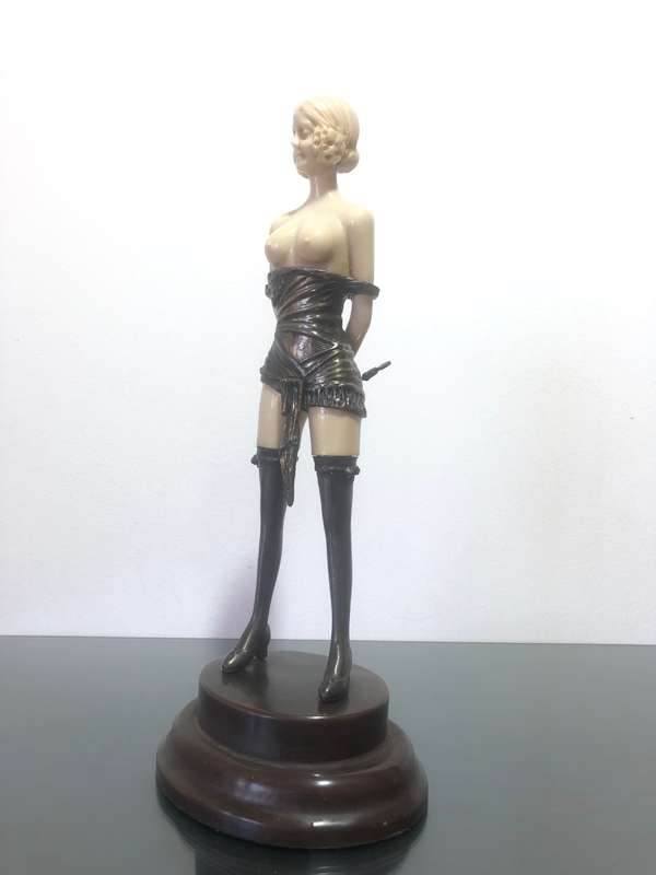 Art Deco Figurine inspired by Bruno Zach  The Whip Girl