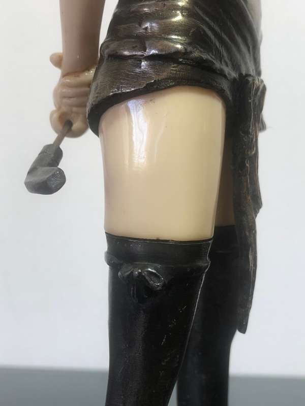 Art Deco Figurine inspired by Bruno Zach  The Whip Girl