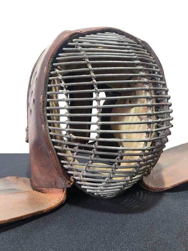 A Rare Meiji Period original Japanese Kendo Leather Helmut