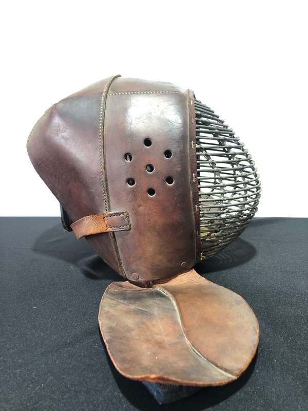 A Rare Meiji Period original Japanese Kendo Leather Helmut