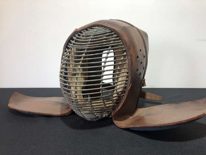 A Rare Meiji Period original Japanese Kendo Leather Helmut