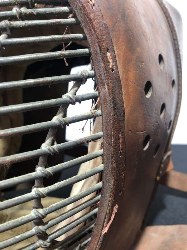 A Rare Meiji Period original Japanese Kendo Leather Helmut