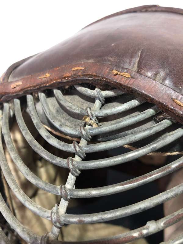 A Rare Meiji Period original Japanese Kendo Leather Helmut