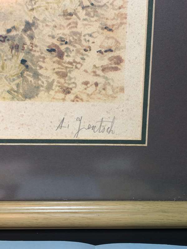 Namibian Artist Adolph Jentsch Signed Print First Day Cover and Letter