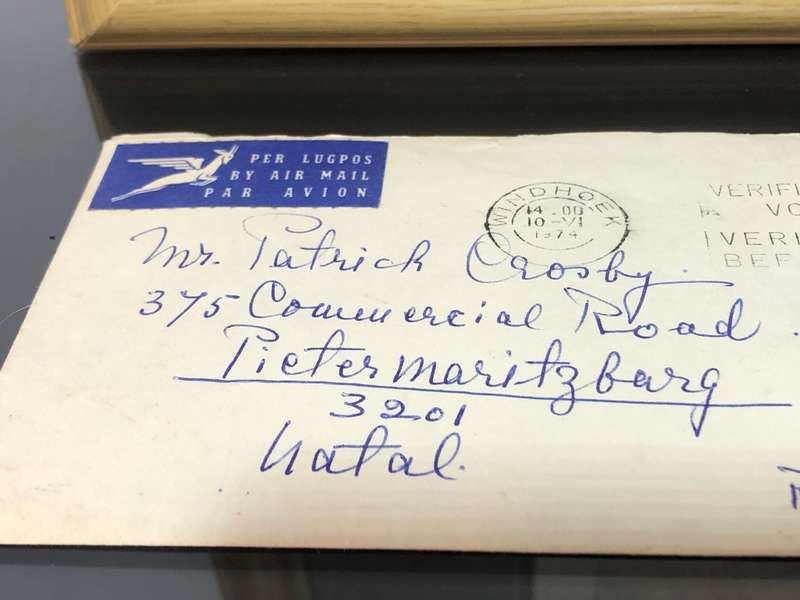 Namibian Artist Adolph Jentsch Signed Print First Day Cover and Letter