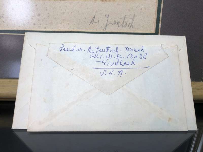 Namibian Artist Adolph Jentsch Signed Print First Day Cover and Letter