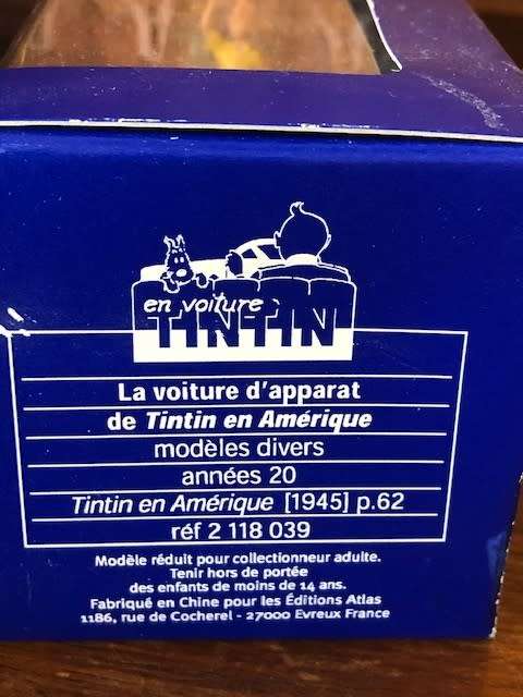 Tintin model cars
