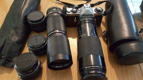 RARE PENTAX ME MODEL SE SPECIAL EDITION and 5 Lenses WORKING