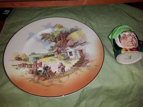 Royal Doulton RACK PLATES, ROYAL DOULTON CHARACTER JUG , Sairey Gamp