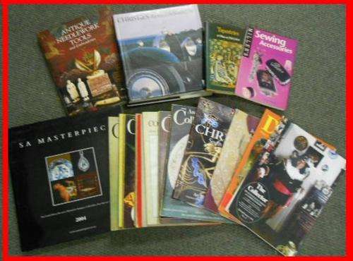 A collection of five antique reference BOOKS Antique Needlework Tools and