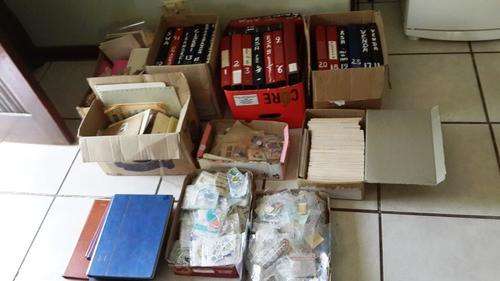 From  An estate  HUGE STAMP LOT THOUSANDS ON/OFF PAPER. BIG ACCUMULATION OF STAMPS in  Paper  bags,