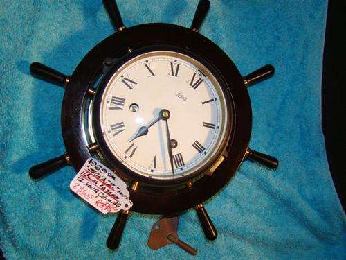 RARE GERMAN VINTAGE-SCHATZ  SHIPS HELM PATERN   CLOCK A  STUNNING  RARE  VINTAGE  GERMAN  - SCHATZ