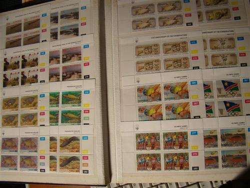 An album with control blocks of SWA &NAMIBIA  unmounted mint shipping will be R25