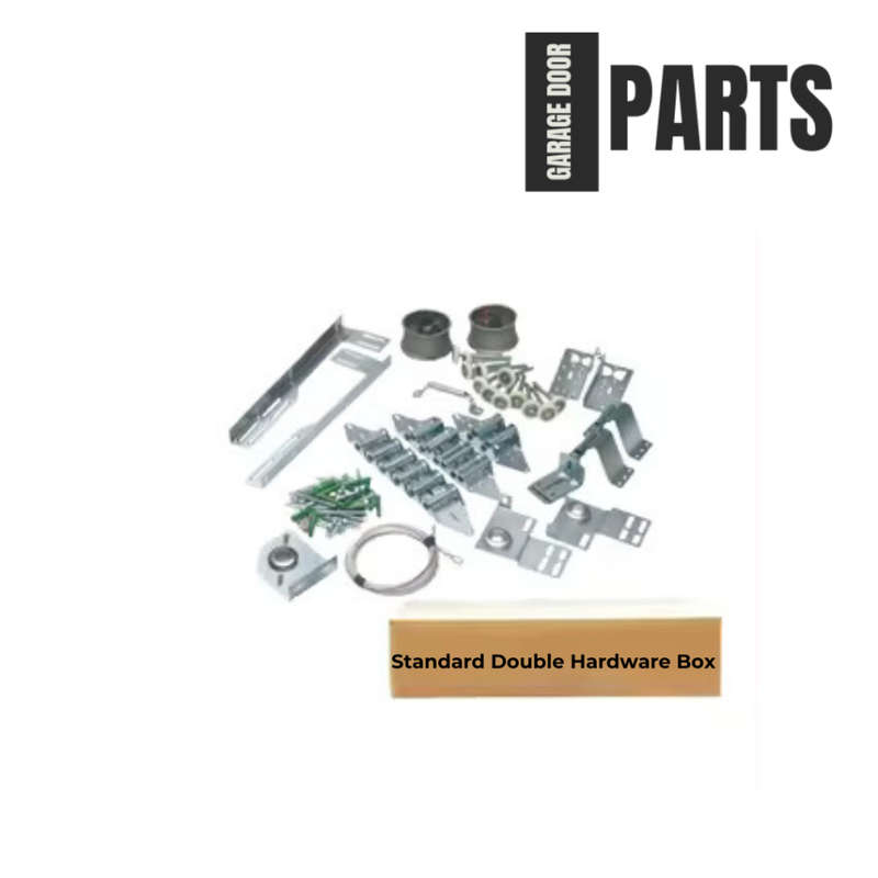 Standard DOUBLE Sectional Garage Door Hardware Box - Plastic Hinges