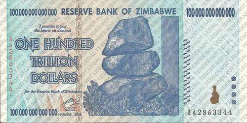 100 Trillion Dollars Zimbabwe ****UNCIRCULATED****