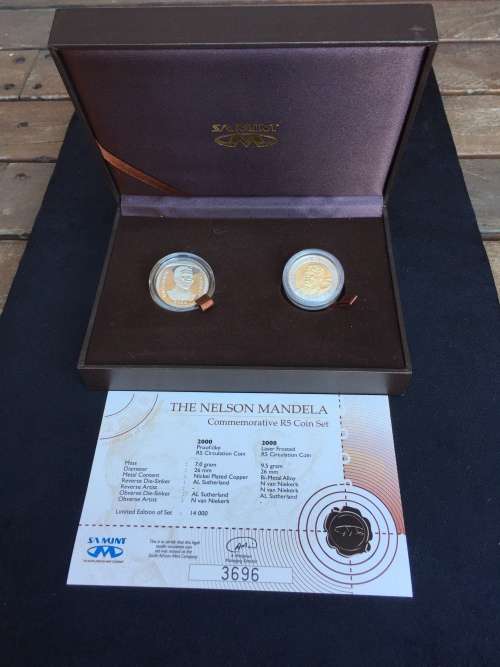 #NELSON MANDELA Commemorative R5 Coin Set#
