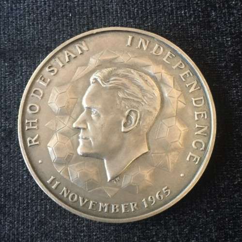 Rhodesia Independence Silver Medallion 1965