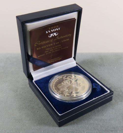 1995 SILVER R2 - 50th Anniversary of UN