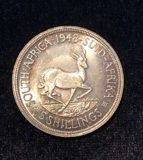 1948 South Africa 5 Shilling / Crown (UNC)