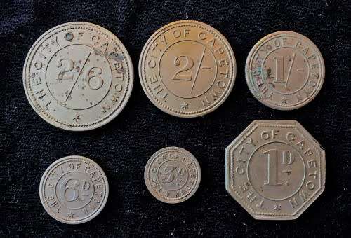 1912 City of Cape Town Catering Dept, Tokens (Full Set)