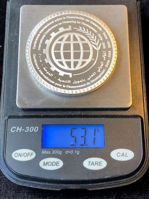 2008 DOHA Large SILVER Medallion