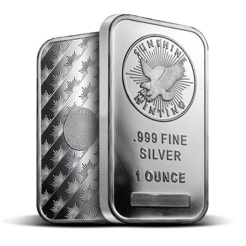 1oz Pure SILVER Sunshine Mint Bar