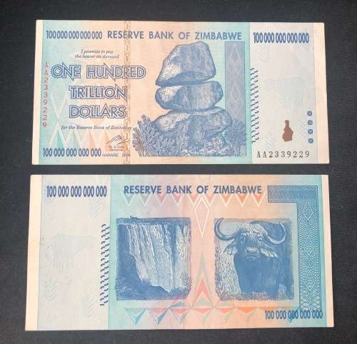 Zimbabwe 100 Trillion $ Dollars