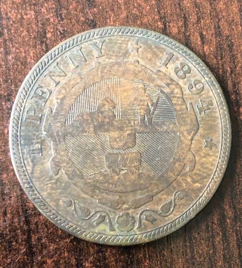 1894 ZAR Penny 1d