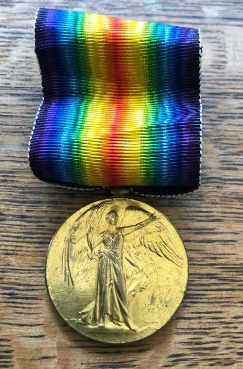 WW1 SA, Bilingual Dutch Victory Medal.