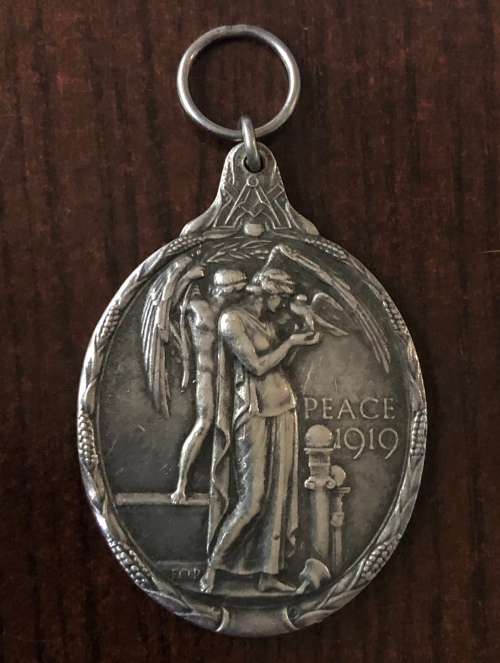 Masonic WW1 Peace 1919 Medal