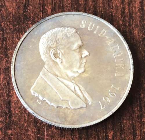 1967 Afrikaans SILVER R1 Coin (Proof)